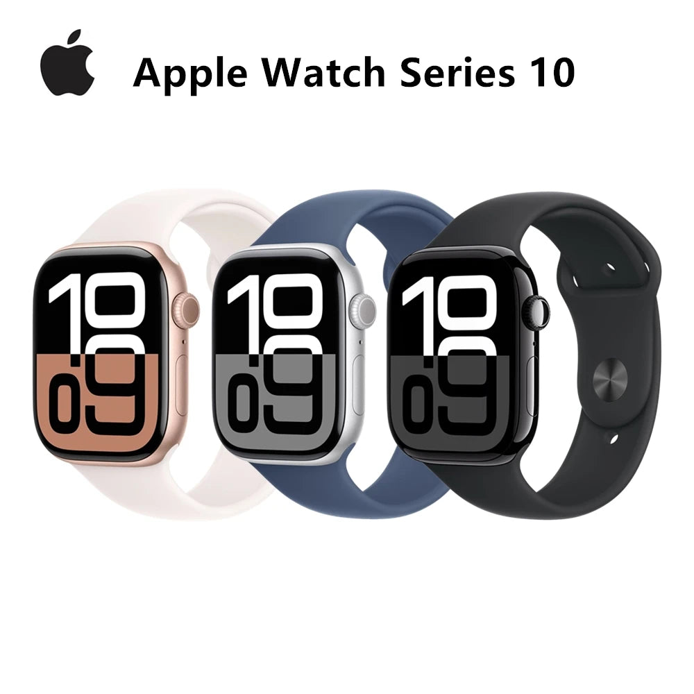 Watch Series 10 GPS Smartwatch with Aluminium Case with Sport Band Water Resistant Always-On Retina Display