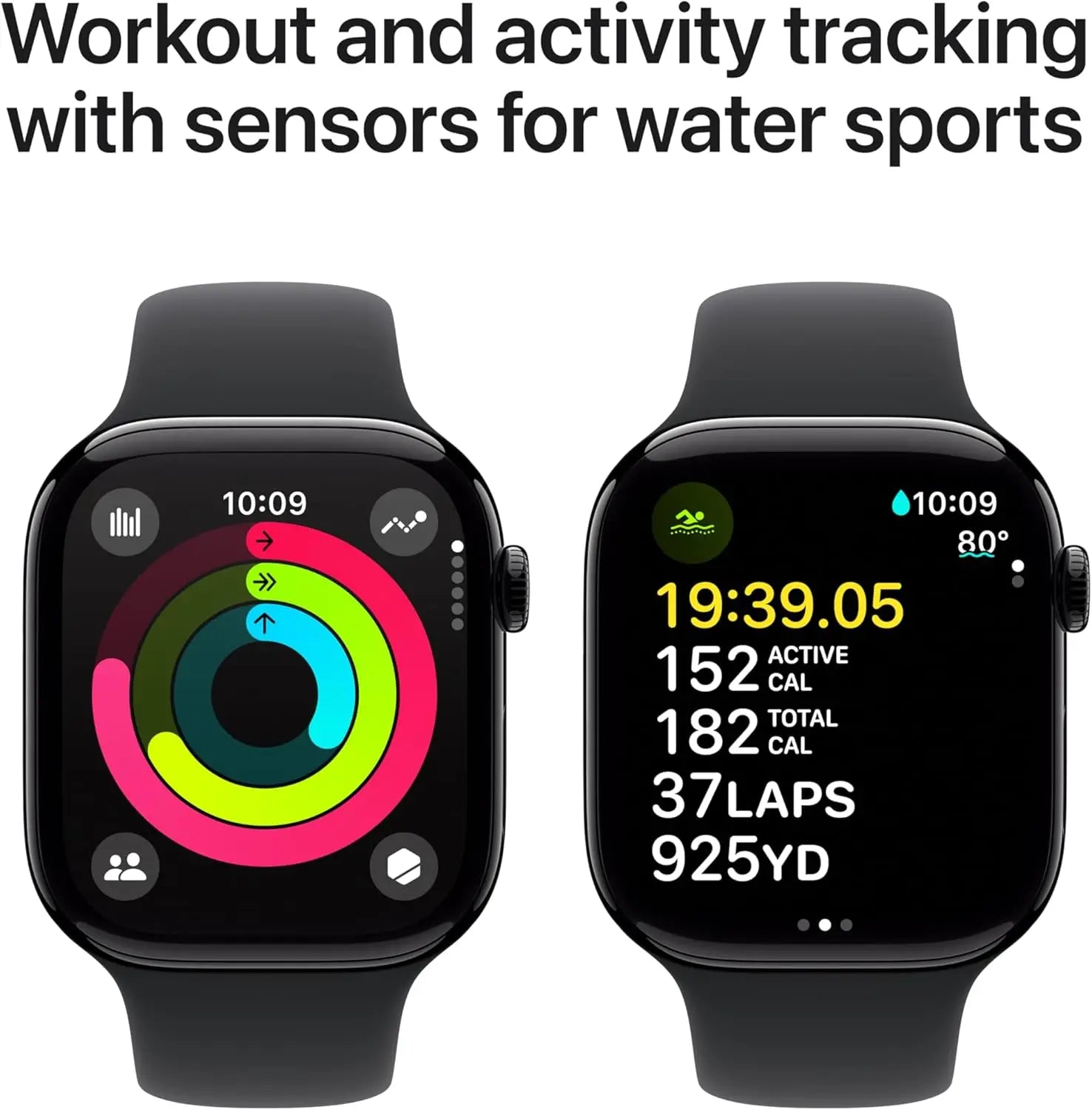 Watch Series 10 GPS Smartwatch with Aluminium Case with Sport Band Water Resistant Always-On Retina Display