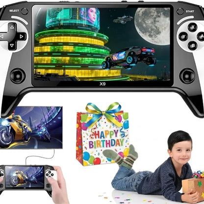 Portable Retro Game Console X9, 5.5 Inch Large Screen, Supports Eight Emulators, Perfect Gift for Day, Father'S Day, Christmas