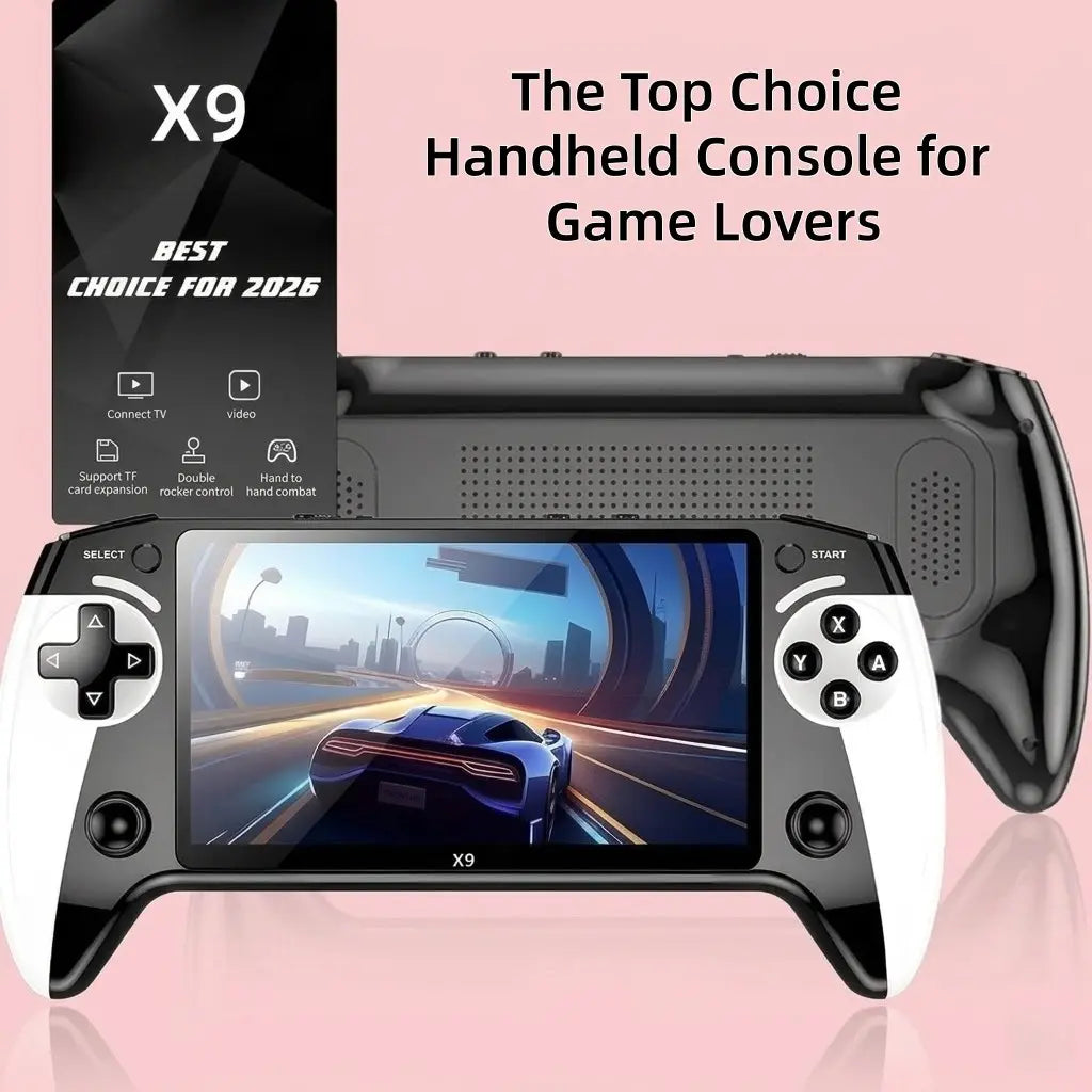 Portable Retro Game Console X9, 5.5 Inch Large Screen, Supports Eight Emulators, Perfect Gift for Day, Father'S Day, Christmas
