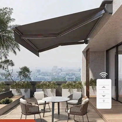 Z Electric Balcony Retractable Pergola Gazebos Awning Aluminum Tents Alloy Outdoor Eaves Rainproof Courtyard Tent Villa Sunshade