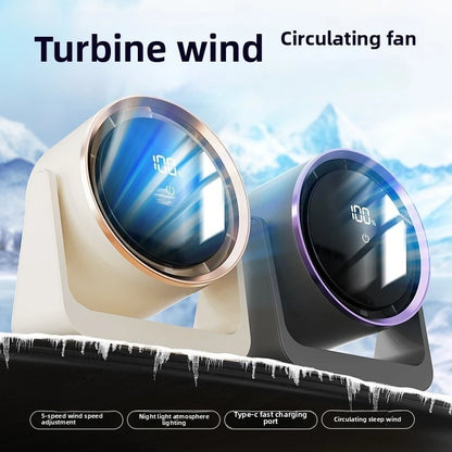 Desktop Fan Digital Display Touch Screen Home Dormitory Wall-Mounted Two-In-One Mini Circulating Small Fans 2025 New