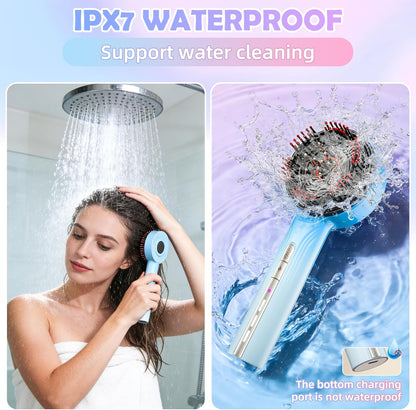 3-In-1 Hair Oil Applicator & Cordless Electric Head Massager,Electric Scalp Massager,Ipx7 Waterproof, Portable Scalp Brush for Home & Travel
